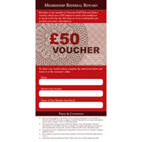 One of a series of flyers that use similar shades of different colours to unify the branding while maintaining a clear distinction between each flyer when viewed from a distance in a full display rack.