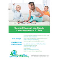 Choose appropriate colours for your message. Blues and greens are best for cleaning companies.